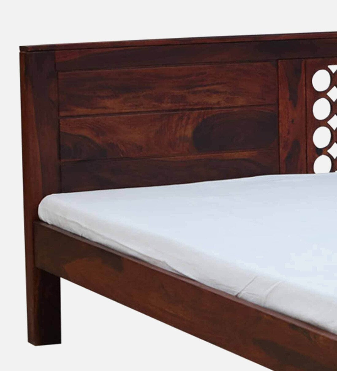 Sheesham Wood King Size Bed in Scratch Resistant Honey Oak Finish