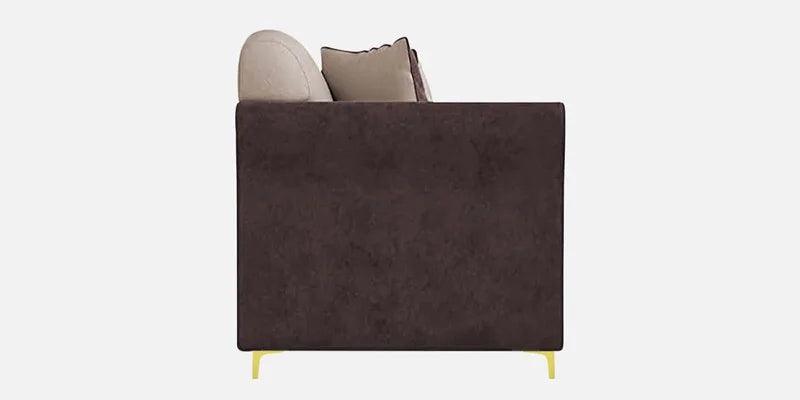 Velvet 3 Seater Sofa in Mocha Brown & Camel Beige Colou - Ouch Cart