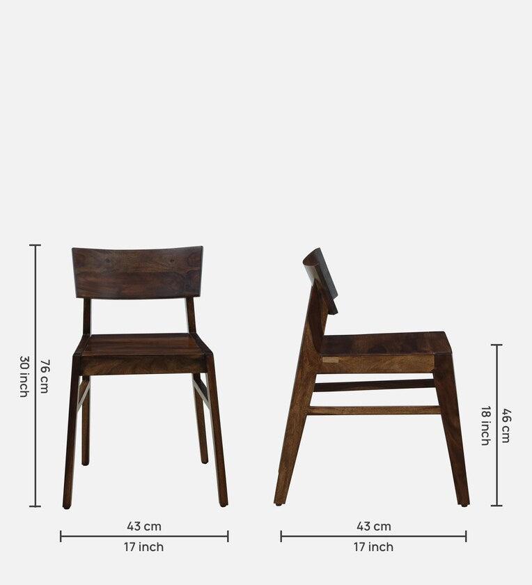 Sheesham Wood 4 Seater Dining Set In Scratch Resistant Provincial Teak Finish - Ouch Cart