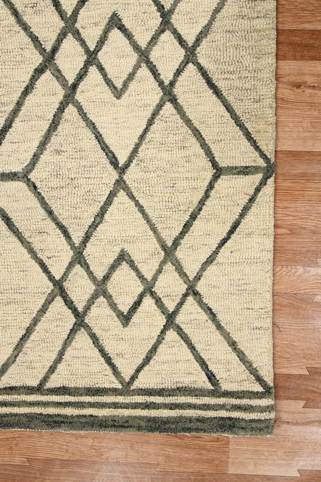 Ivory Wool Vista 8X10 Feet Hand-Tufted Carpet - Rug - Ouch Cart