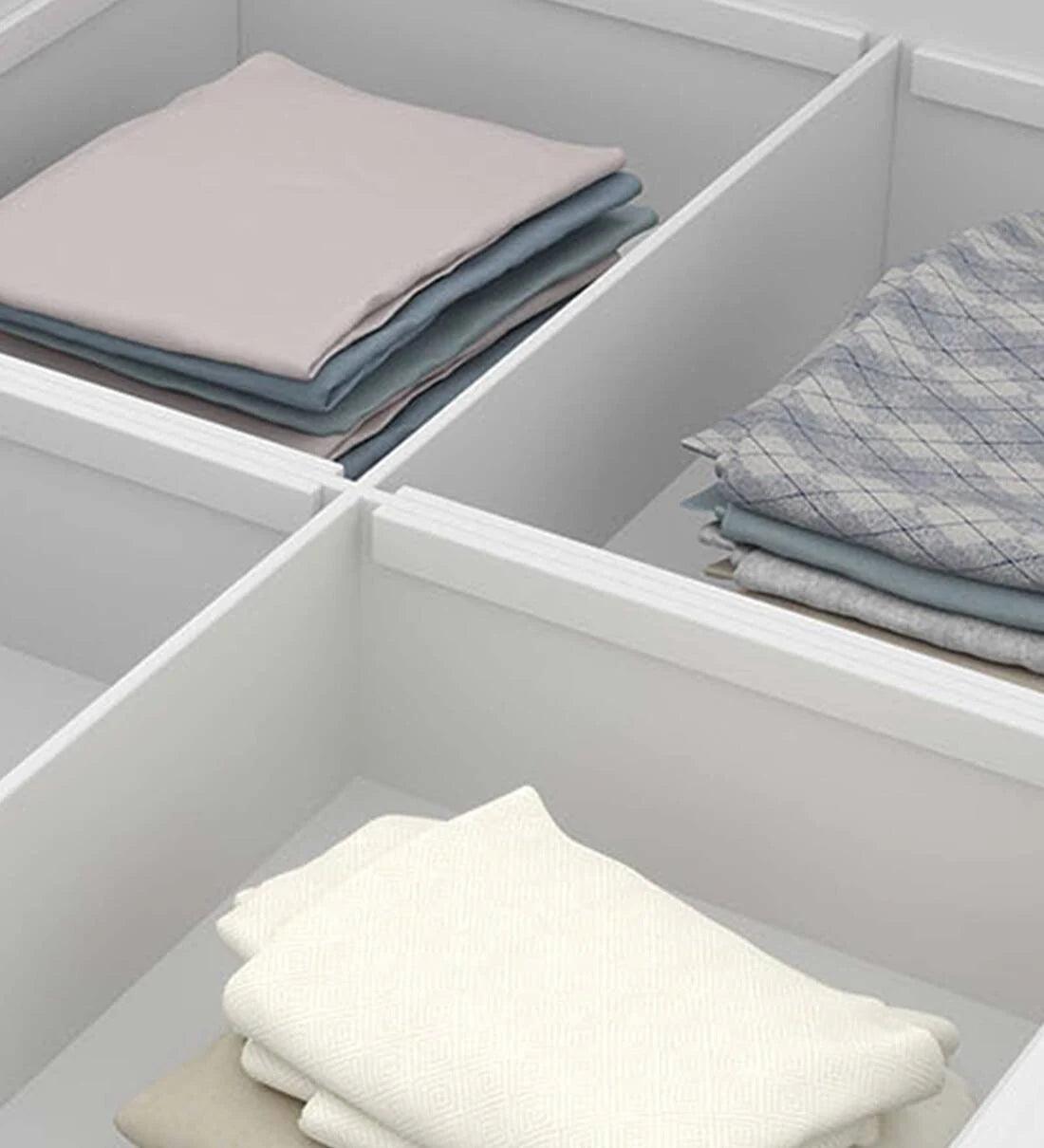 King Size Bed in White Finish with Box Storage - Ouch Cart