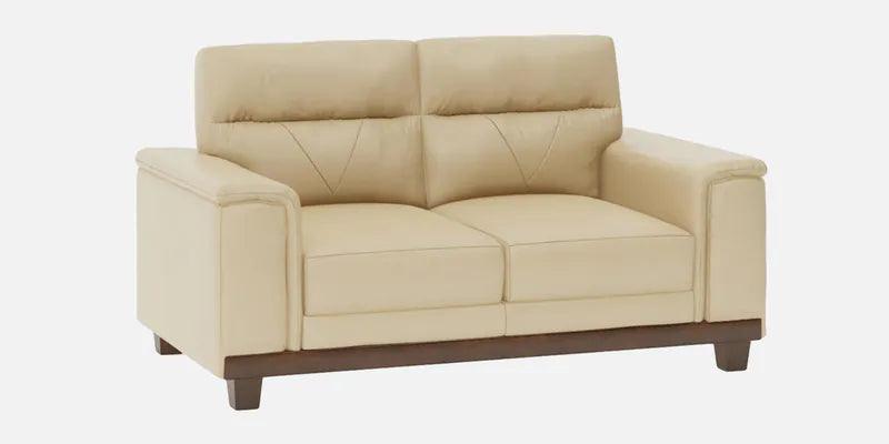 Leather 2 Seater Sofa in Beige Colour - Ouch Cart