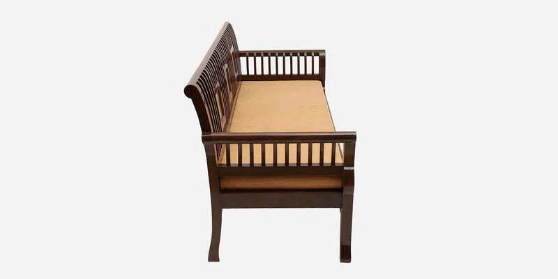 Solid Wood 3 Seater Sofa in Walnut Colour - Ouch Cart