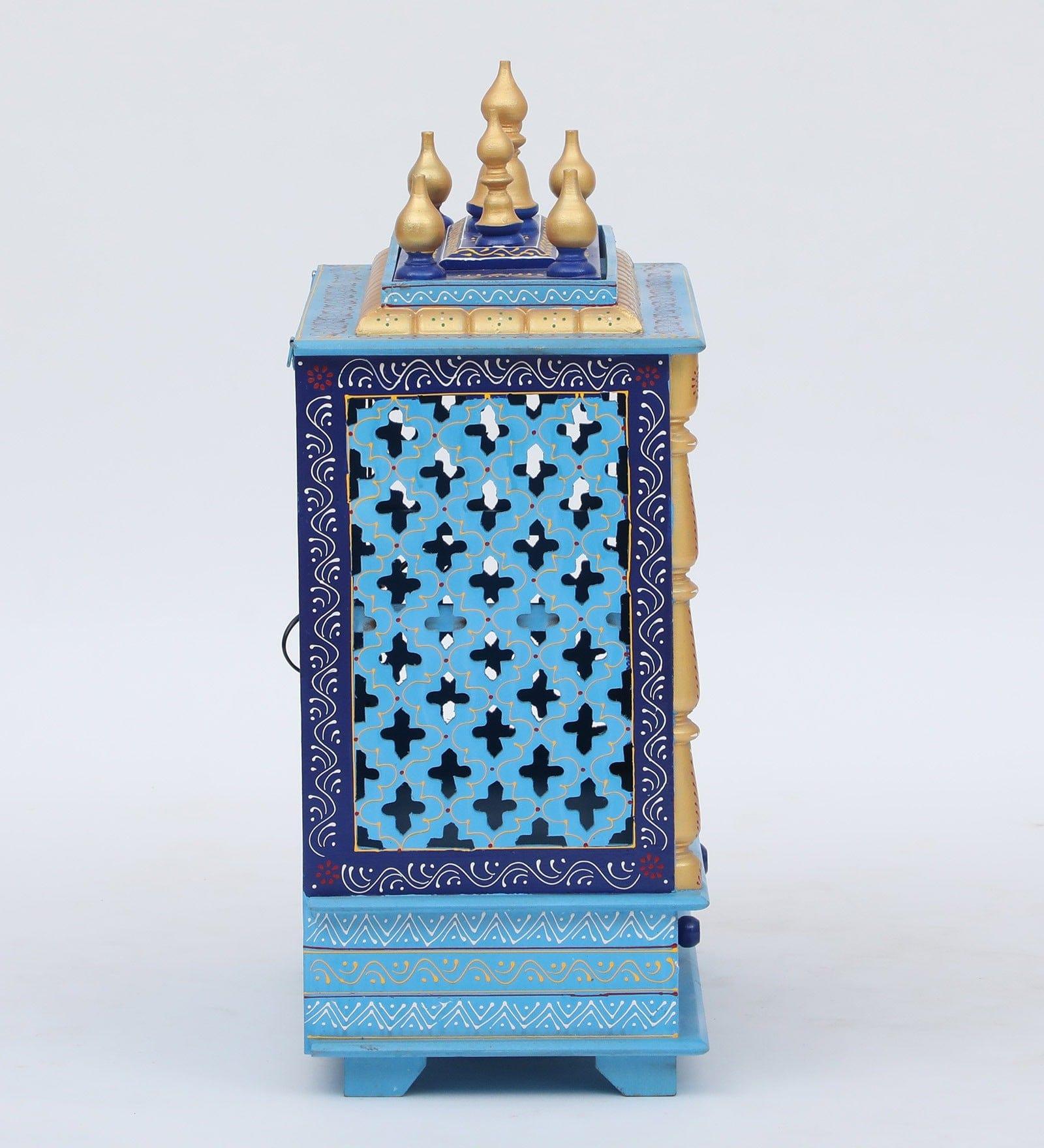 Multicolor Sheesham Wood & MDF Pooja Mandir With Door, - Ouch Cart