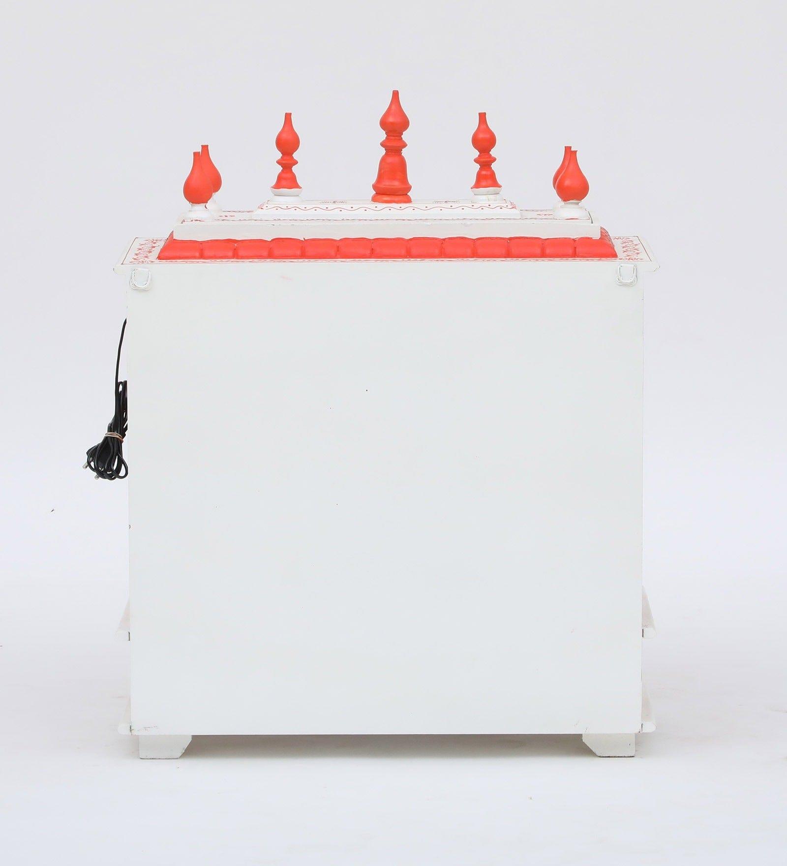 Multicolor Sheesham Wood & MDF Pooja Mandir With Door, - Ouch Cart