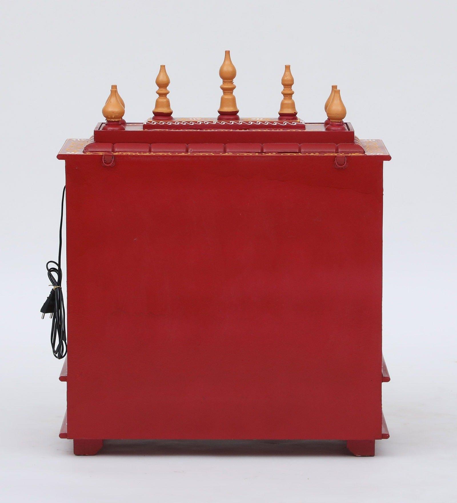 Multicolor Sheesham Wood & MDF Pooja Mandir With Door, - Ouch Cart