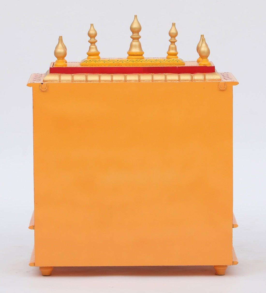 Multicolor Sheesham Wood & MDF Pooja Mandir With Door, - Ouch Cart