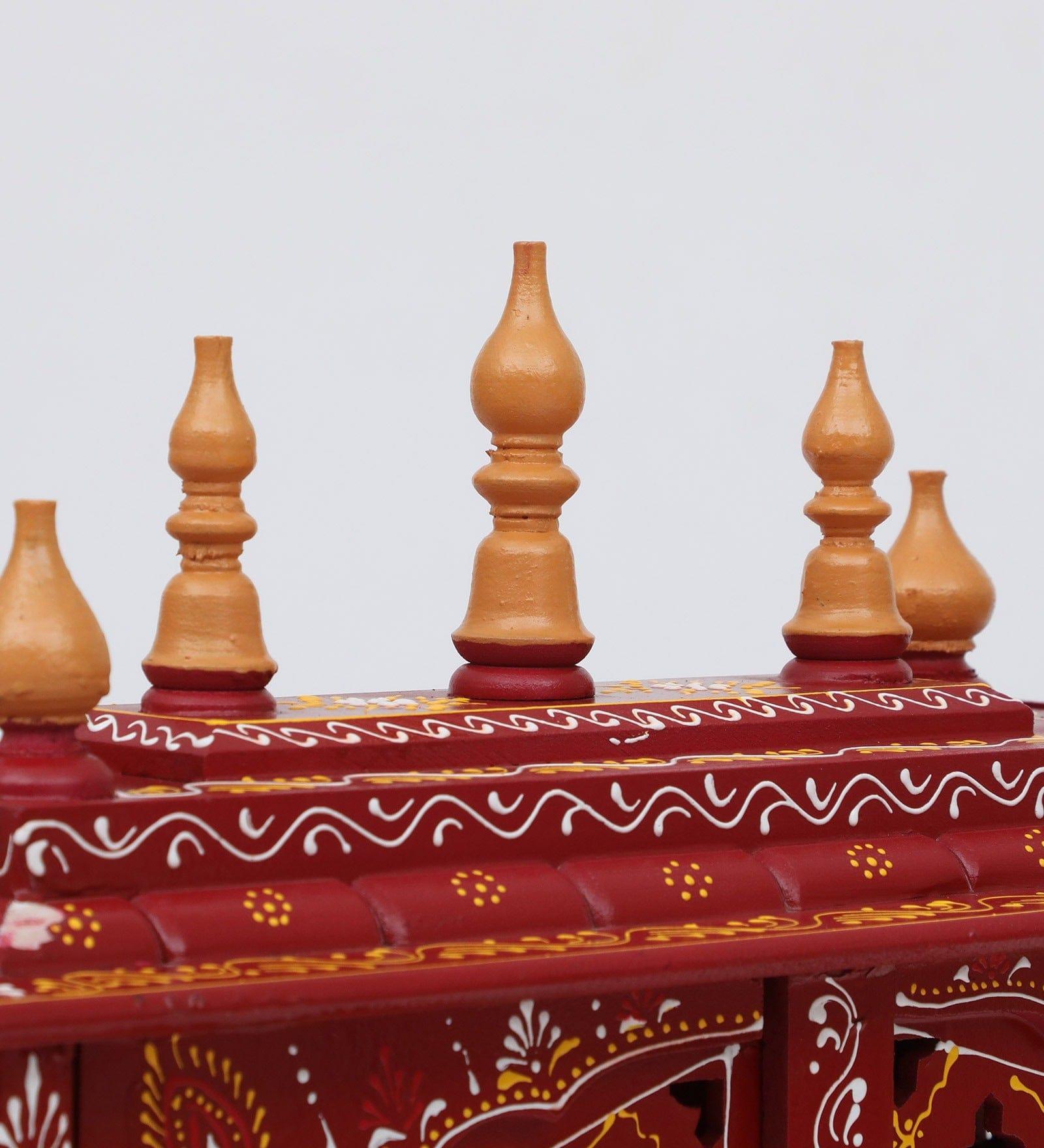 Multicolor Sheesham Wood & MDF Pooja Mandir With Door, - Ouch Cart