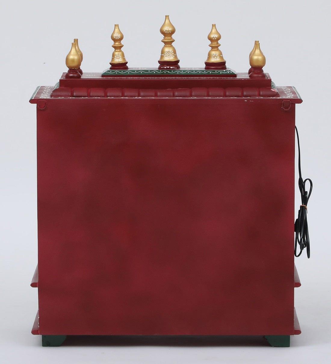 Multicolor Sheesham Wood & MDF Pooja Mandir Without Door, - Ouch Cart