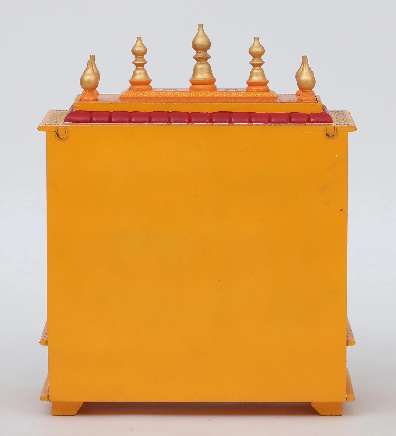 Multicolor Sheesham Wood & MDF Pooja Mandir Without Door, - Ouch Cart