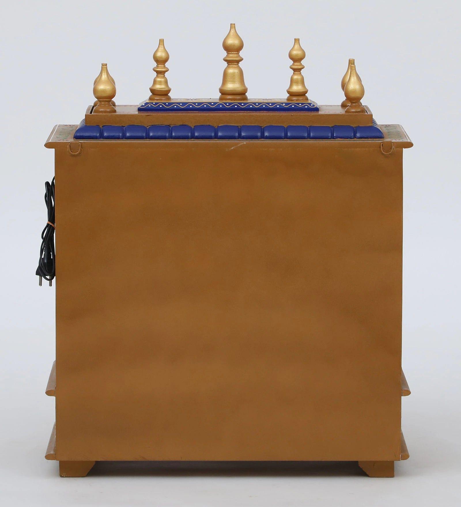 Multicolor Sheesham Wood & MDF Pooja Mandir Without Door, - Ouch Cart