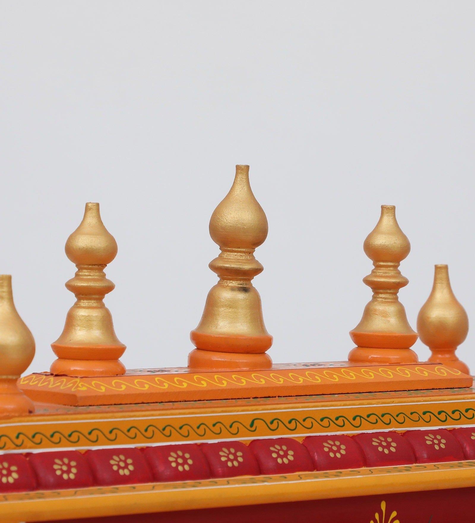 Multicolor Sheesham Wood & MDF Pooja Mandir Without Door, - Ouch Cart