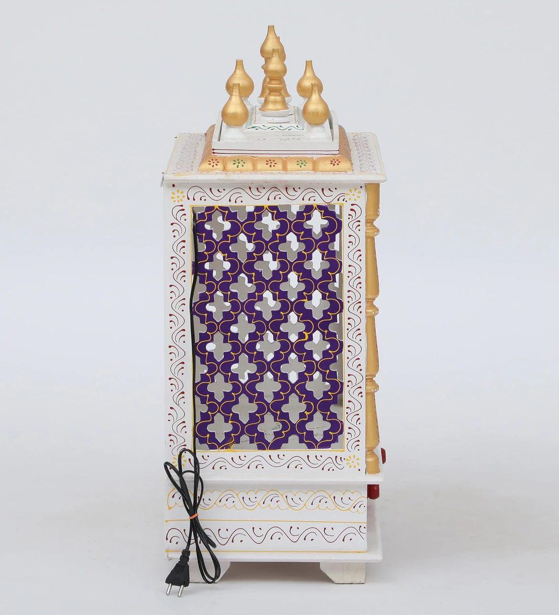 Multicolor Sheesham Wood & MDF Pooja Mandir Without Door, - Ouch Cart