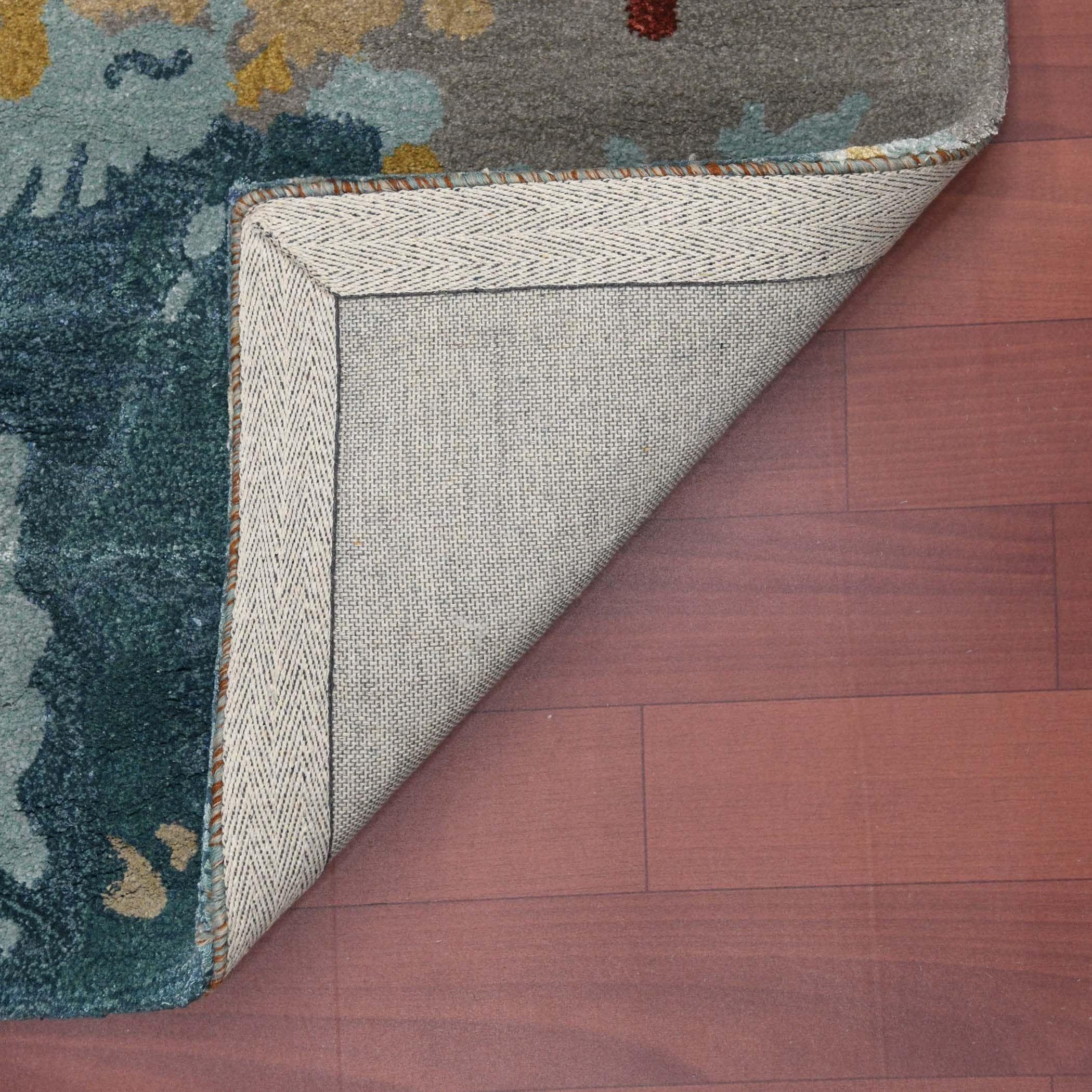 Orange Wool & Viscose Dream Scape 4x6 Feet Hand-Tufted Carpet - Rug - Ouch Cart