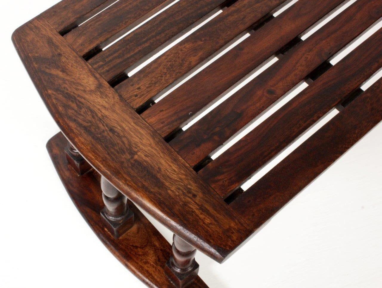 Sheesham Wood Breakfast Table | Laptop Table - Walnut Finish - Ouch Cart