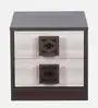 Bedside Table In Walnut Finish With Drawers - Ouch Cart