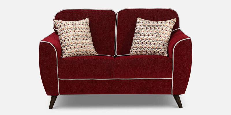 Fabric 2 Seater Sofa In Rust Red Colour - Ouch Cart