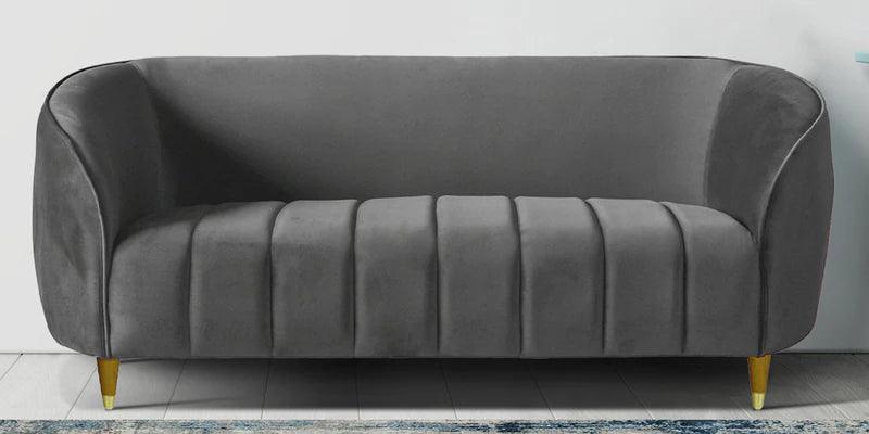 Velvet 2 Seater Sofa In Iron Grey Colour - Ouch Cart