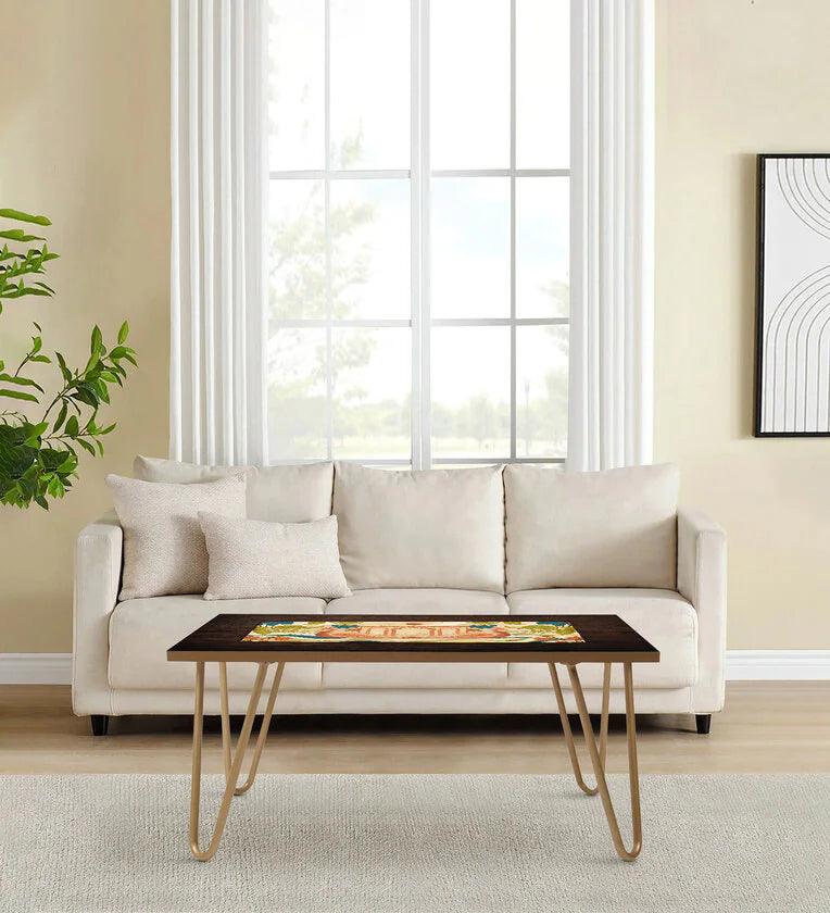 Metal Coffee Table in Brown Colour - Ouch Cart