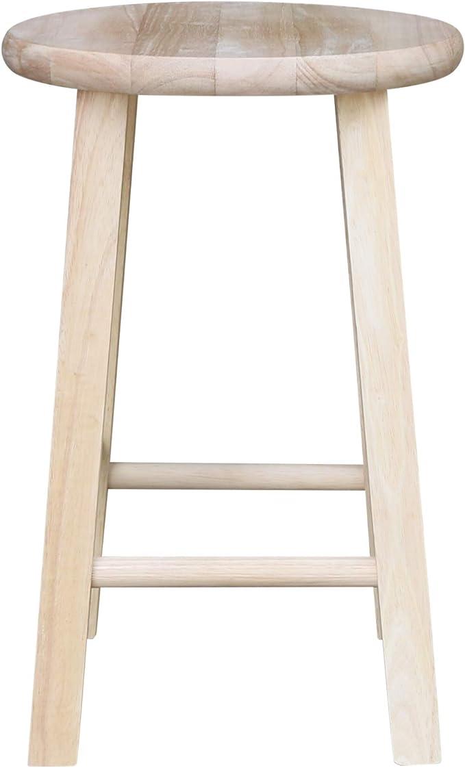 Wooden Step Stool Footstool Solid Wood 8 inch for Kids Adults Plant Stand Fishing Stool (Black) - Ouch Cart