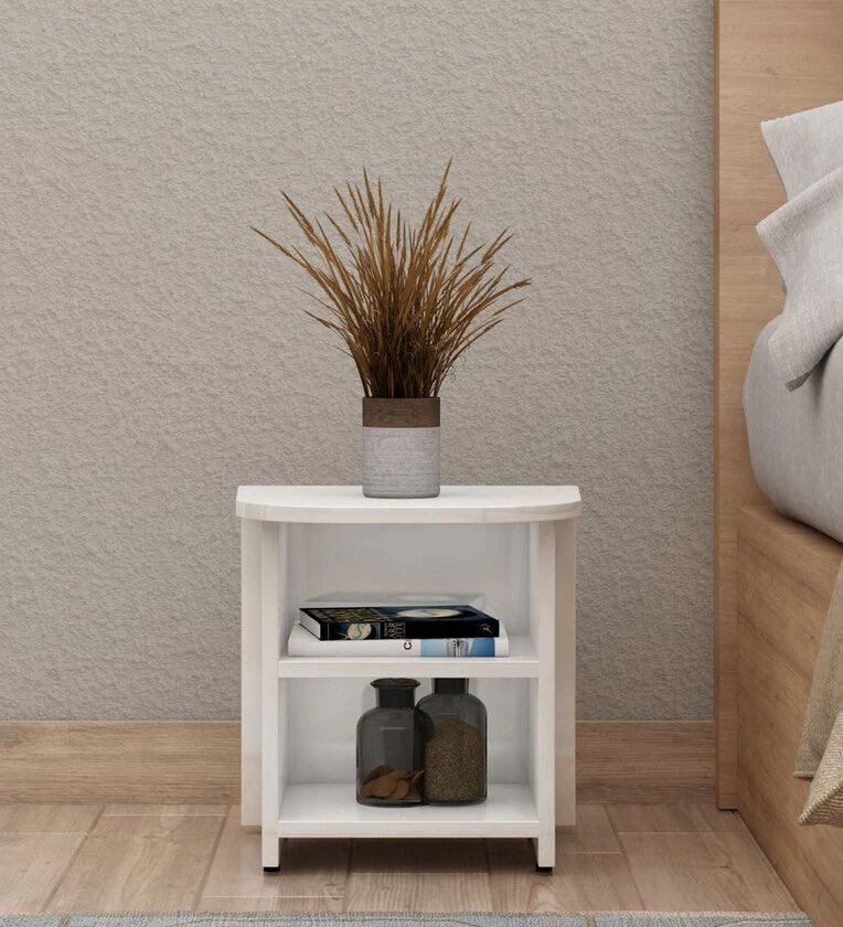 Bedside Table in Frosty White Colour - Ouch Cart