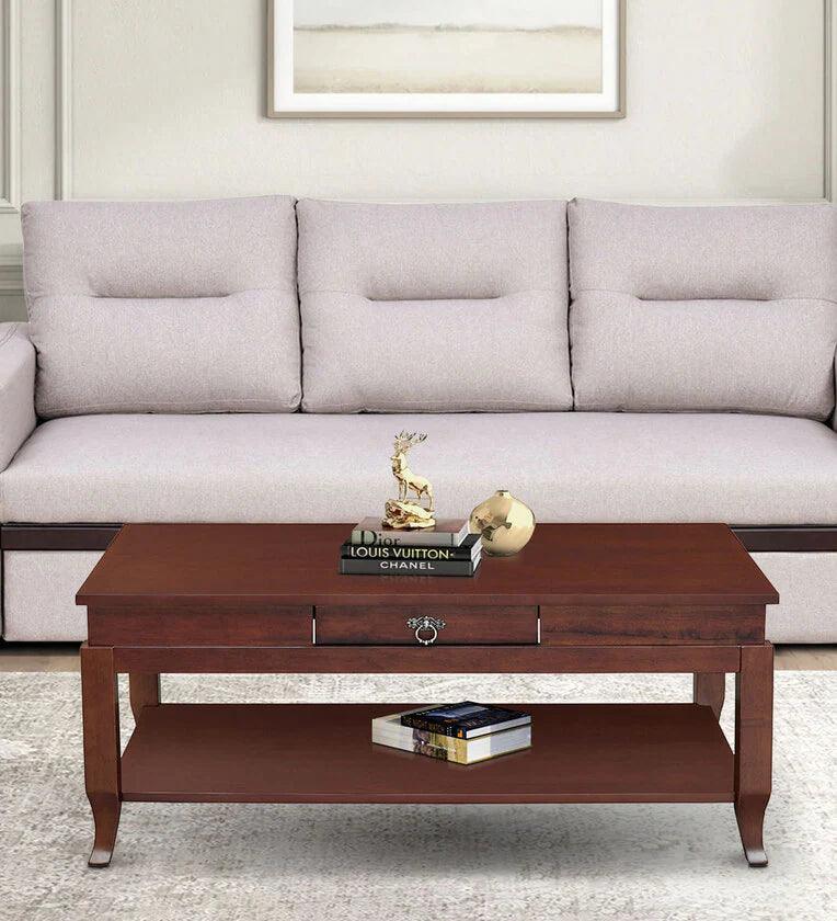 Coffee Table in Mahogany Finish - Ouch Cart