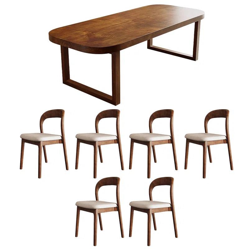 7 - Piece Solid Wood Sled Dining Set - Ouch Cart