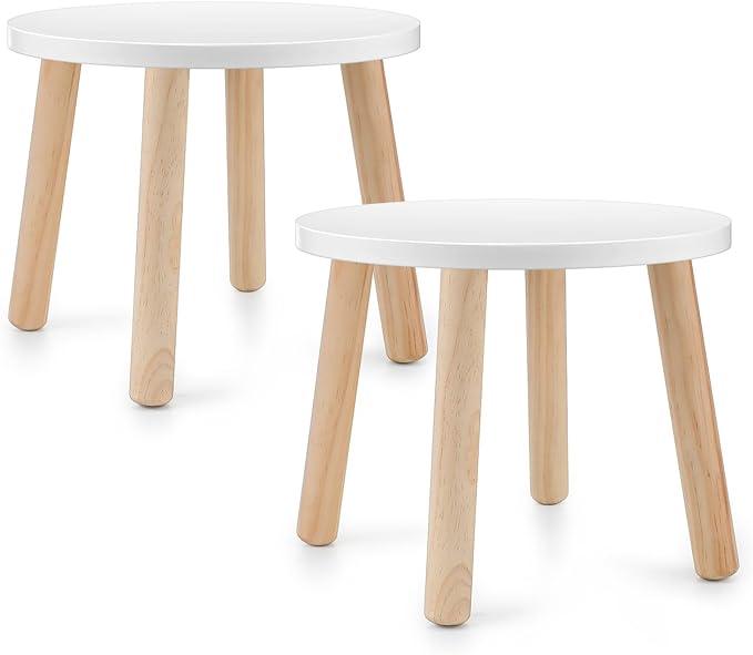 Wooden Step Stool Fit with Sensory Table Sturdy Sitting Stool with Assembled Four Legged for Home Rooms Kitchen Office Safety Kitchen Step Stools - Ouch Cart