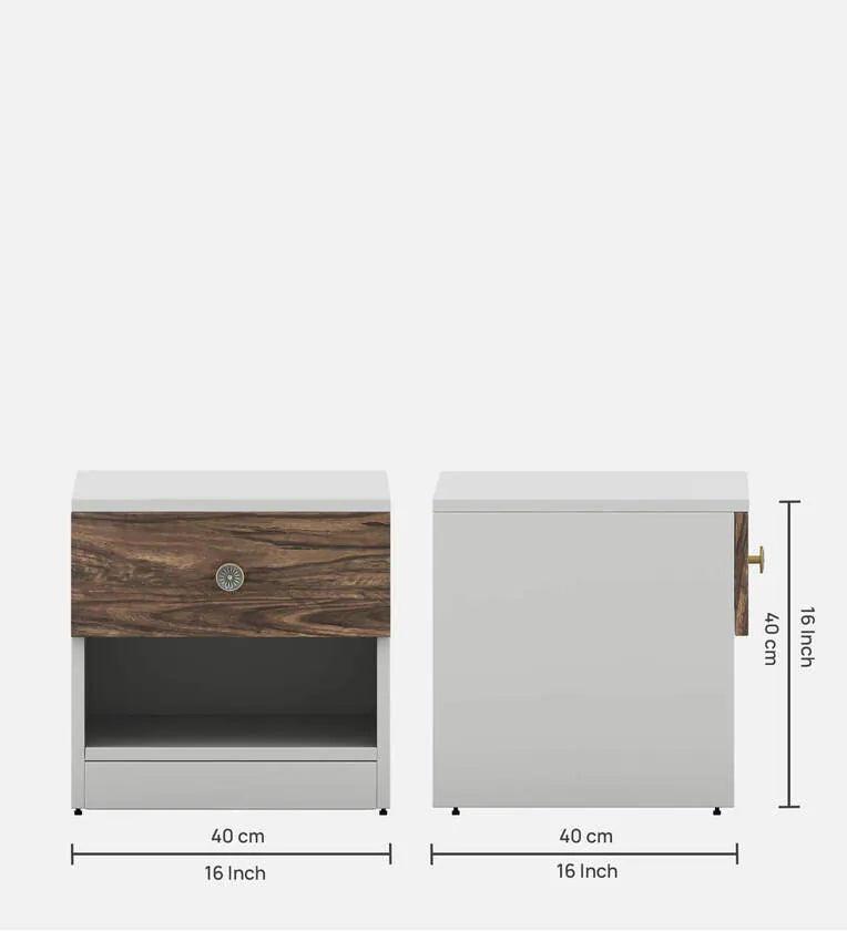 Bedside Table in Gloss Finish with Drawer - Ouch Cart