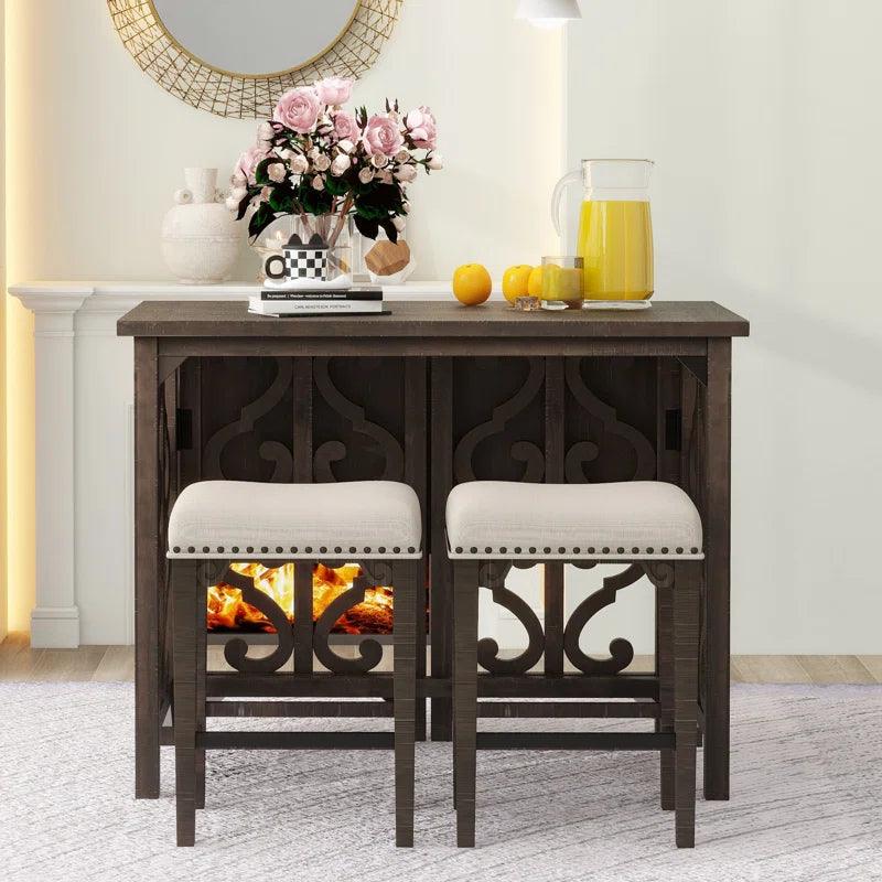 3 - Piece Extendable Dining Set - Ouch Cart