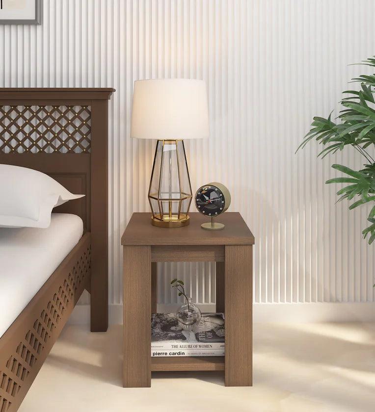 Bedside Table in Walnut Finish - Ouch Cart