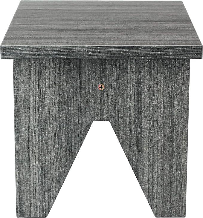 Wooden Step Stool for Kids and Adult 400 to 500lbs Capacity Garden Kitchen Washroom High Beds Footstool with Non Slip Pads - Ouch Cart