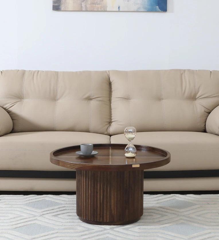 Sheesham Wood Coffee Table In Walnut Finish - Ouch Cart