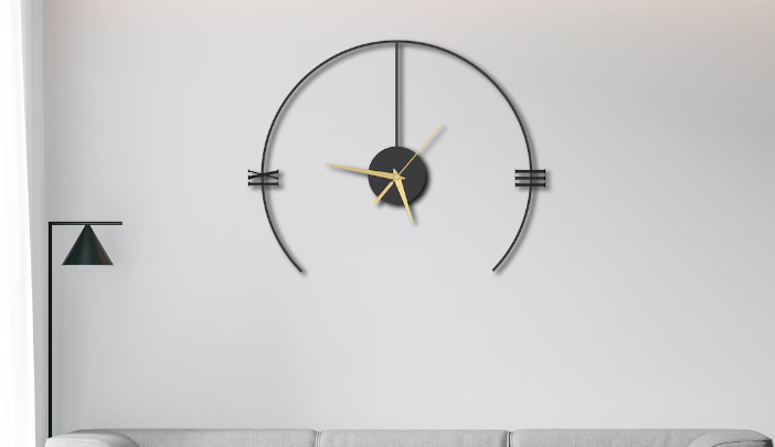 Metal lines wallclock N.R.HOMESDECOR