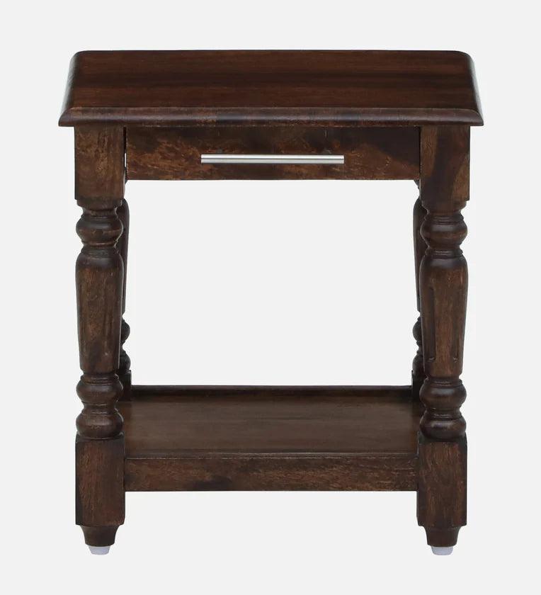 Sheesham Wood Nightstand In Provincial Teak Finish - Ouch Cart