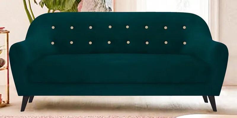 Velvet 3 Seater Sofa in Green Colour - Ouch Cart