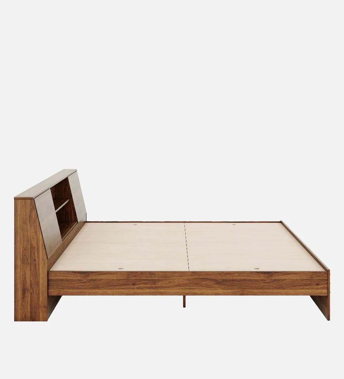 Denz King Size Bed In Columbian Walnut Colour - Ouch Cart