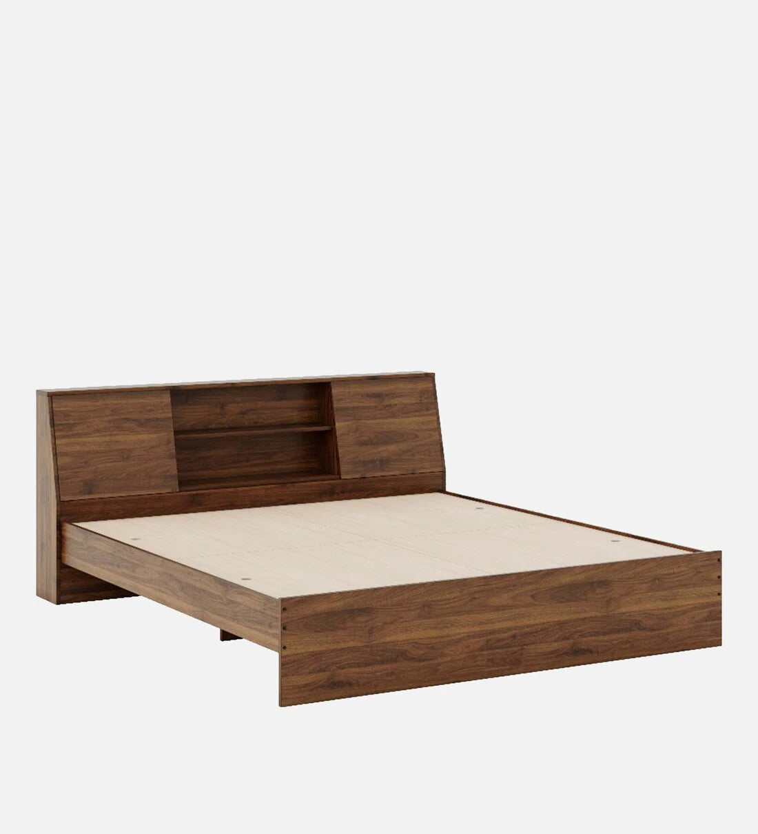 Denz King Size Bed In Columbian Walnut Colour
