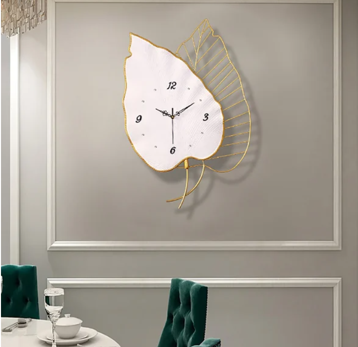 White Betel Leaf Clock N.R.HOMESDECOR