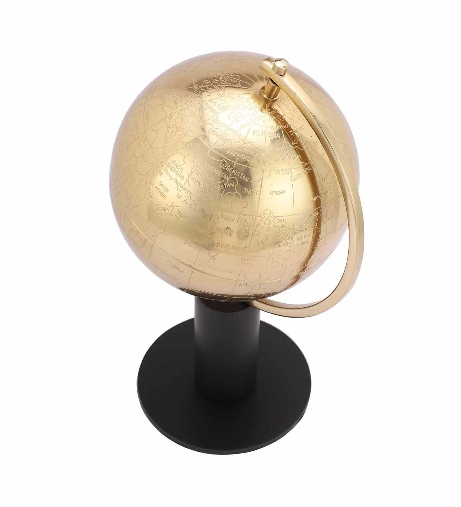 Pompous Globe Gold Iron Table Accent, - Ouch Cart