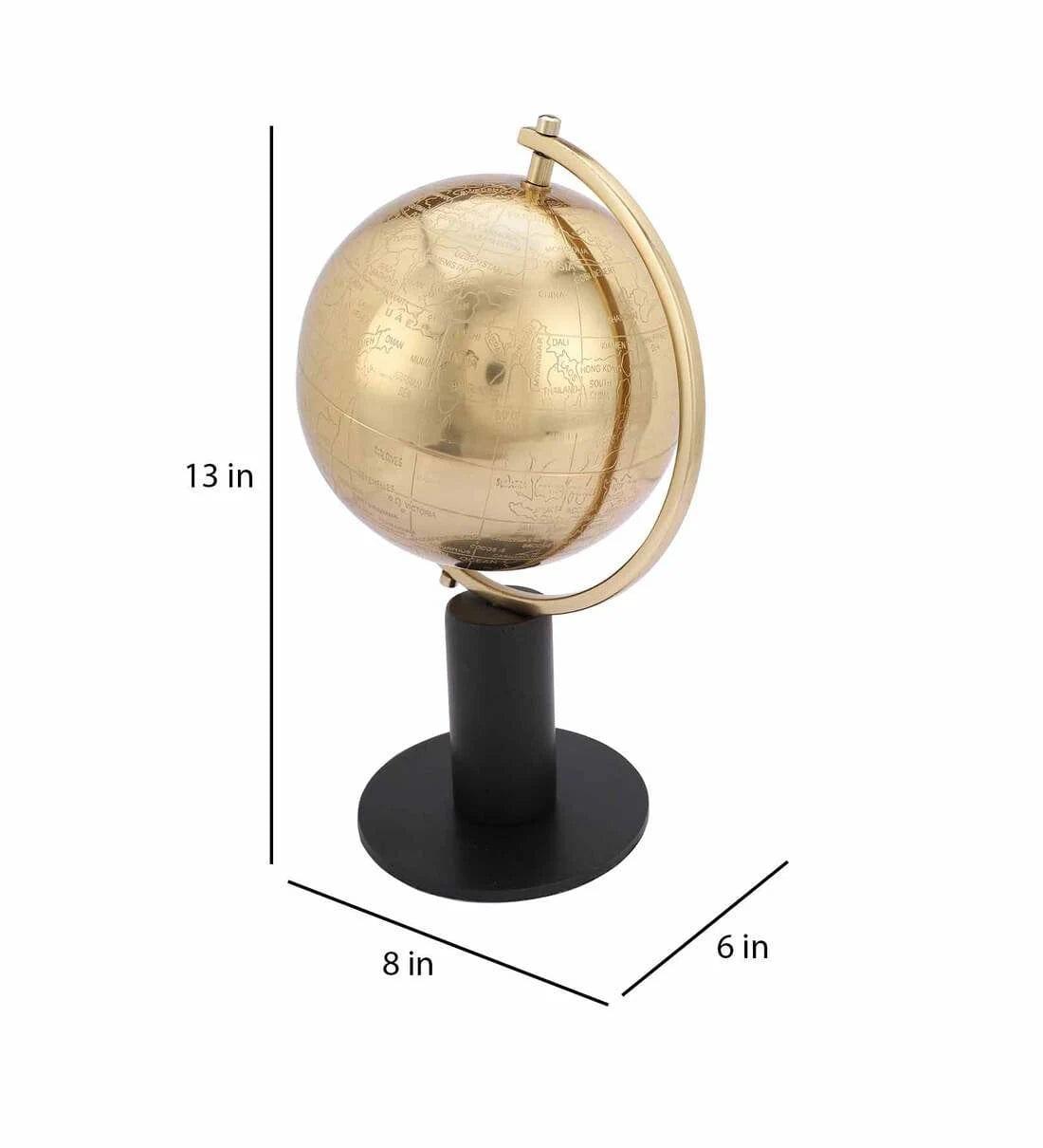 Pompous Globe Gold Iron Table Accent, - Ouch Cart