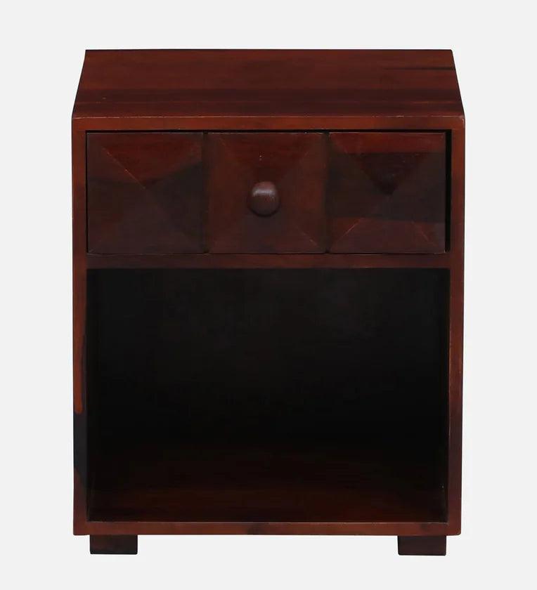 Sheesham Wood Bedside Table in Honey Colour - Ouch Cart