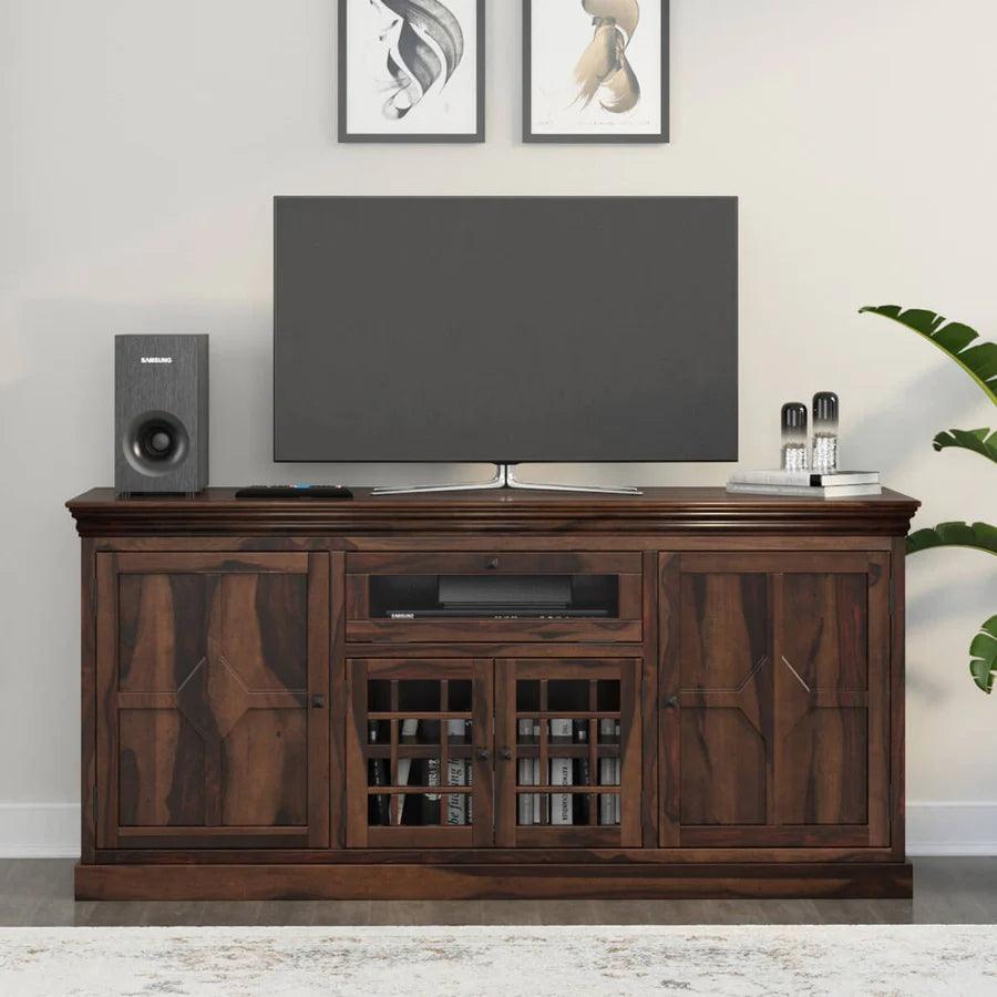 ABAY SOLID WOOD TV STAND - Ouch Cart
