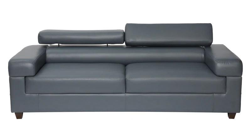 Leatherette 3 Seater Sofa In Grey Colour - Ouch Cart