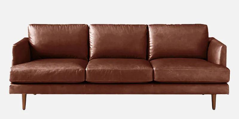 Leatherette 3 Seater Sofa in Lama Brown Colour - Ouch Cart