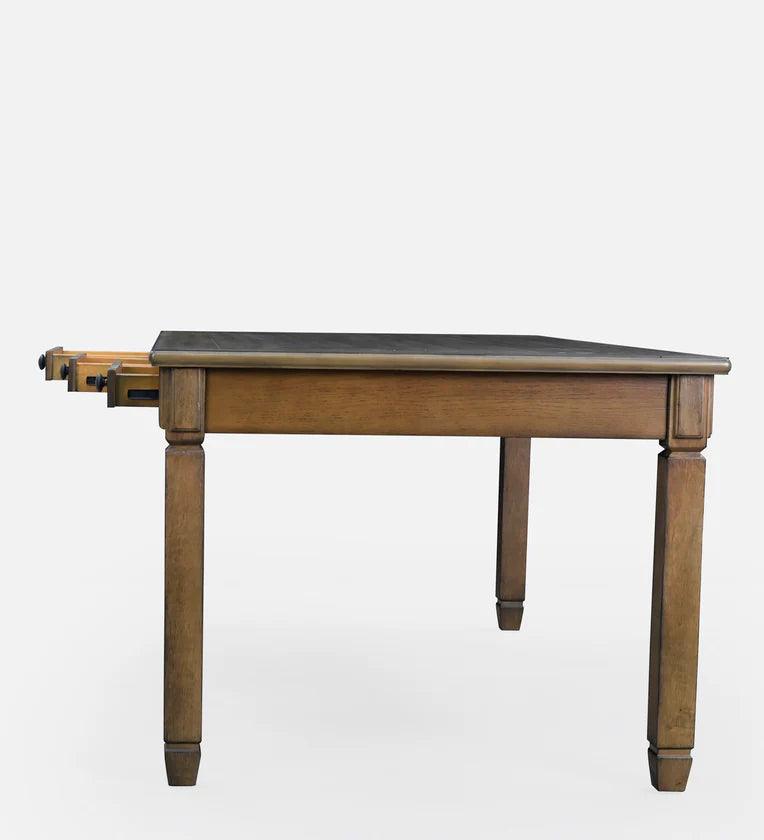 Solid Wood 6 Seater Dining Set in Light Brown Colour With Bench - Ouch Cart