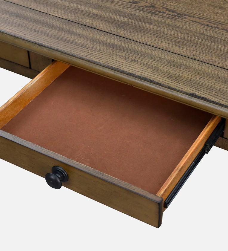 Solid Wood 6 Seater Dining Set in Light Brown Colour With Bench - Ouch Cart