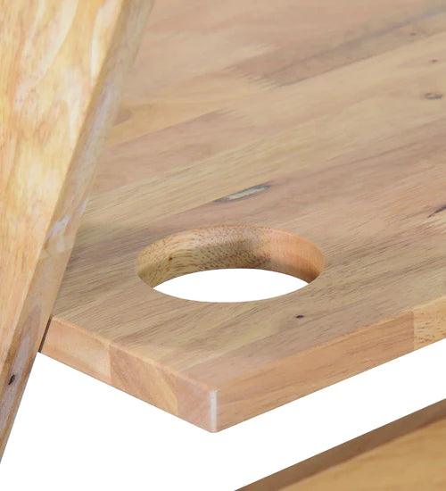 Merve Rocio Study Table in Natural Finish - Ouch Cart