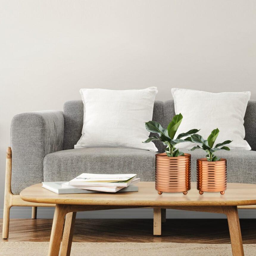 2Sat Rose Gold Garden Planter - Ouch Cart