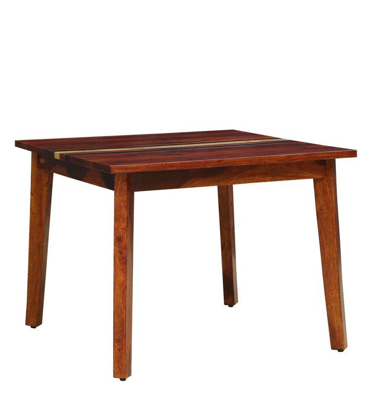 Sheesham Wood 4 Seater Dining Set In Scratch Resistant Honey Oak Finish - Ouch Cart